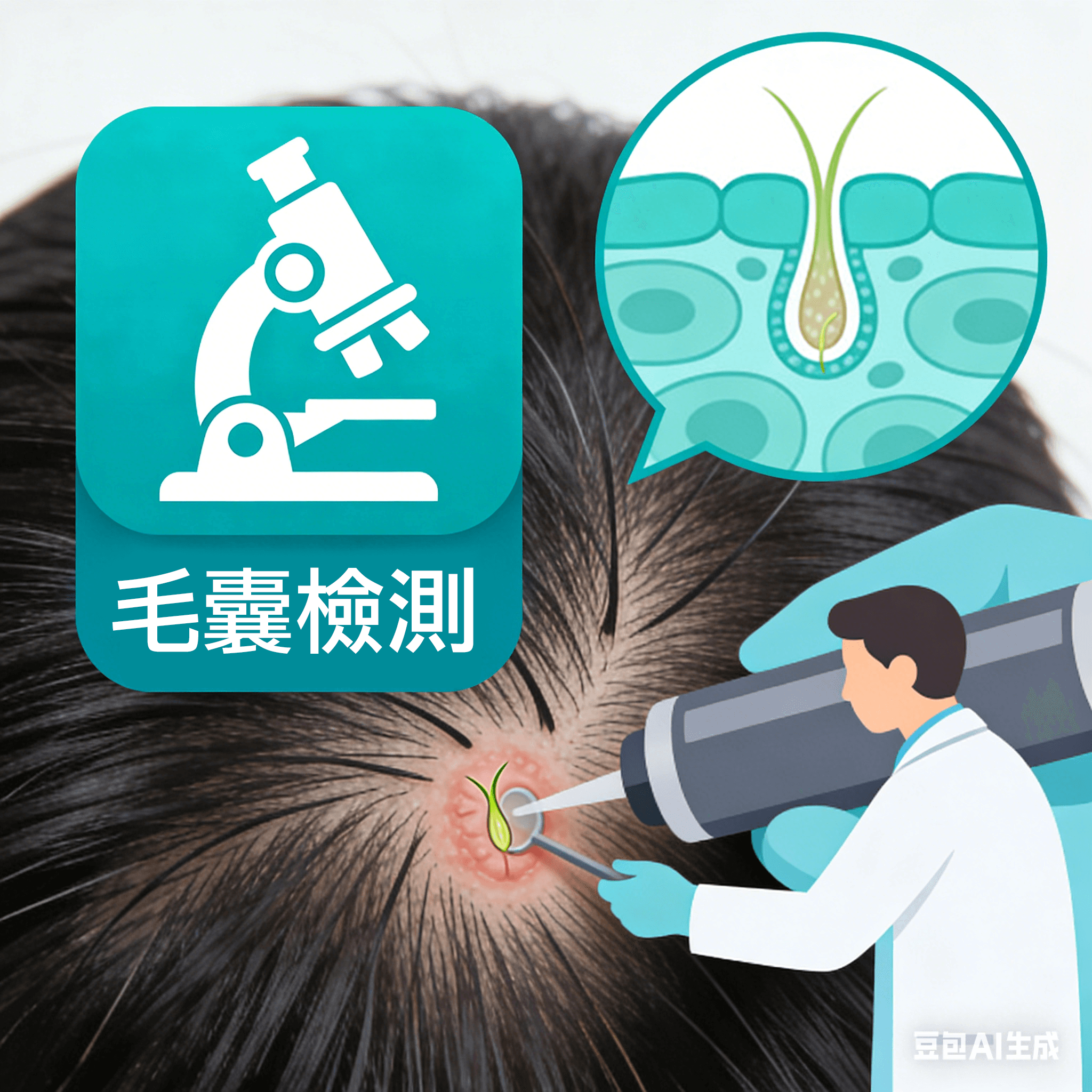 毛囊檢測 — 植髮前專業頭皮分析