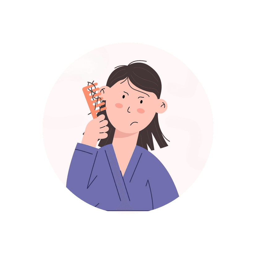 休克性脫髮 — 暫時性脫髮屬正常現象