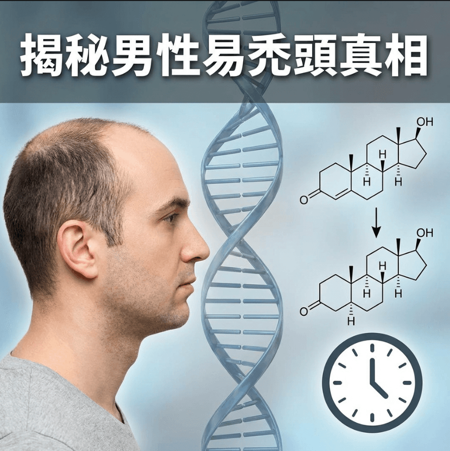 揭秘男性易禿頭真相:為何「地中海」總找上男人?雄性禿、遺傳與生活習慣全解析